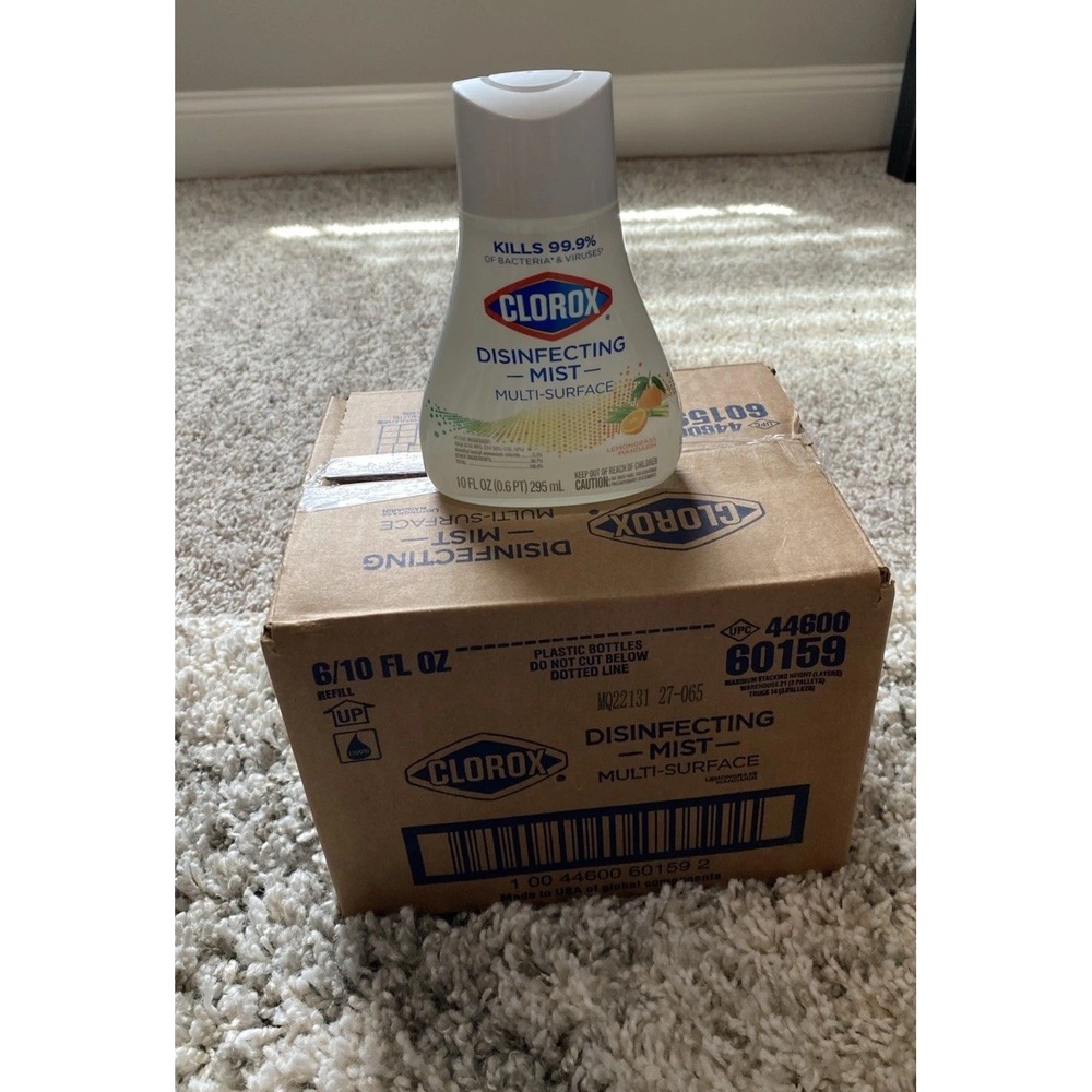 6 Pack‎ Clorox Disinfecting Mist Multi Surface Refill Lemongrass Mandarin 10 OZ